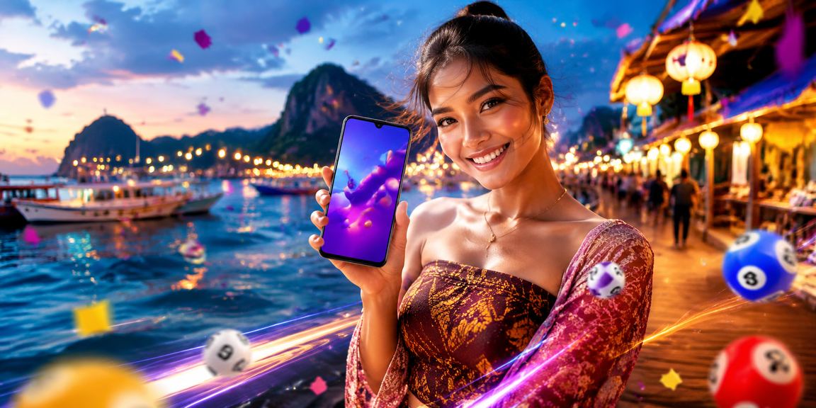 Ilustrasi lingkungan digital kasino seluler malam hari